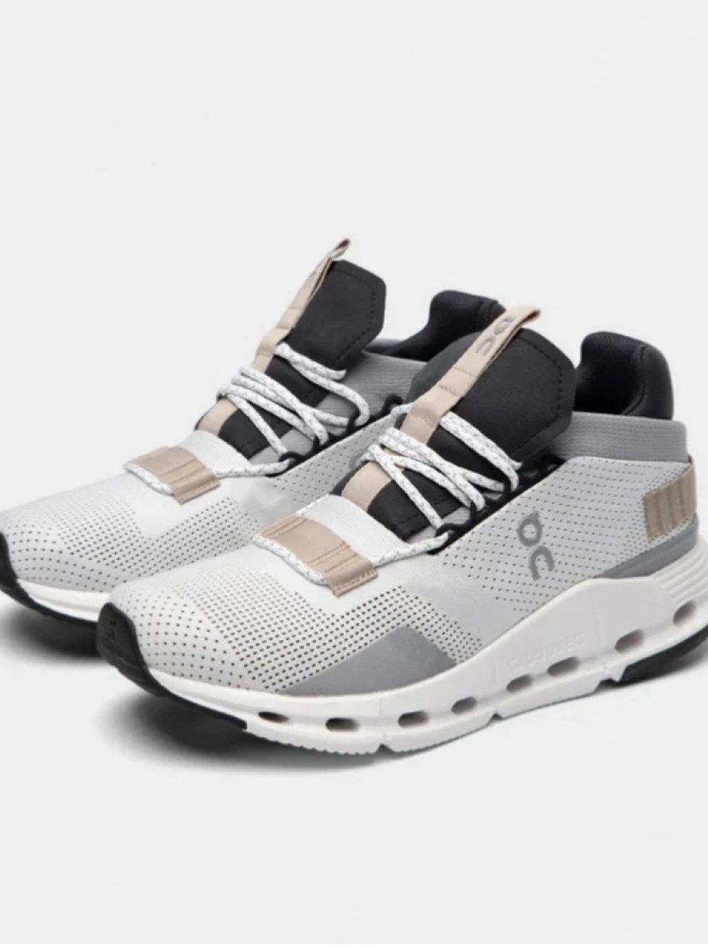 ON Cloudnova Sneaker in White & Sand
